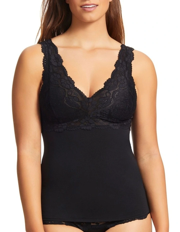 KAYSER Helen Micro & Lace Camisole Black 1 KAYSER Helen Micro & Lace Camisole Black