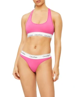 Calvin Klein Modern Cotton Unlined Bralette In Pink