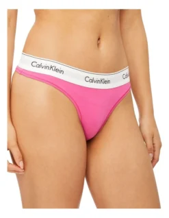Calvin Klein Modern Cotton Thong Brief In Pink -SOHO Shop 520444360 945779140 3 720x928
