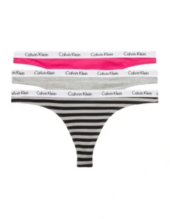 Calvin Klein Carousel Thongs Brief 3 Pack In Multi