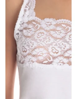 KAYSER Cotton & Lace Cami In White -SOHO Shop 607013270 325247720 3 720x928