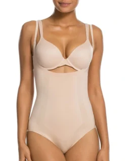Spanx Oncore Open Bust Bodysuit Beige