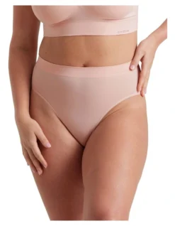 Bondi Bare Hi Cut Brief In Peach Fizz