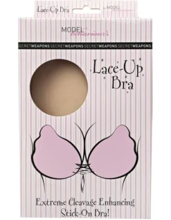 Lace Up Bra Ectreme Cleavage Enhancing Stick On Bra Natural