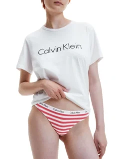 Calvin Klein Carousel Thong Brief In Red