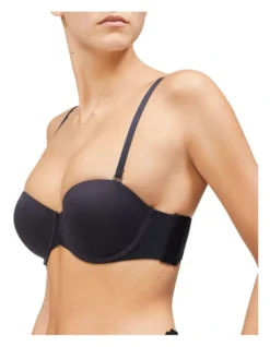Calvin Klein Strapless Lightly Lined Bra Black -SOHO Shop 770122450 3 720x928