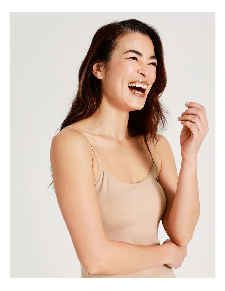 SOHO Slip Dress In Beige 2 SOHO Slip Dress In Beige - Image 2