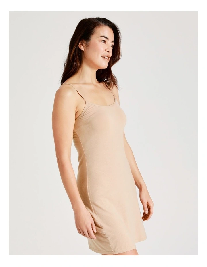 SOHO Slip Dress In Beige 4 SOHO Slip Dress In Beige - Image 4