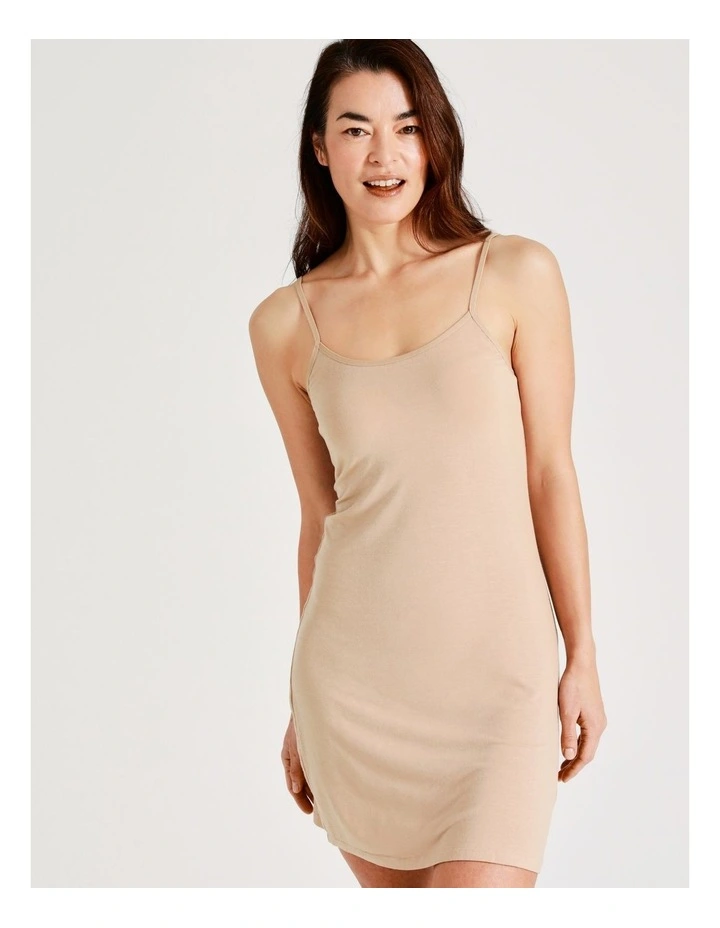 SOHO Slip Dress In Beige 6 SOHO Slip Dress In Beige - Image 6