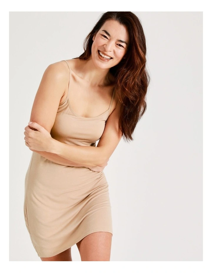 SOHO Slip Dress In Beige 7 SOHO Slip Dress In Beige - Image 7