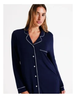 Chloe & Lola Bamboo Nightshirt Navy -SOHO Shop 813457630 813455110 4 1 720x928