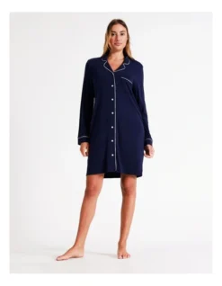 Chloe & Lola Bamboo Nightshirt Navy -SOHO Shop 813457630 813455110 5 1 720x928