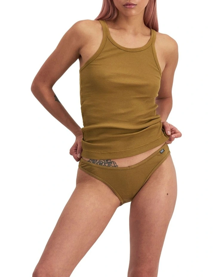 Bonds Organics Chesty Singlet In Tobacco 1 Bonds Organics Chesty Singlet In Tobacco