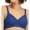 Playtex Love My Curves Ultralight Non-Contour Wirefree Bra In Navy