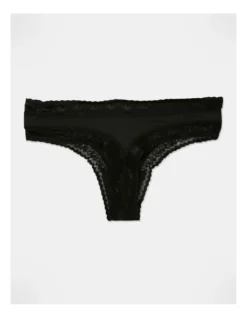 SOHO Smooth With Lace G-String In Black -SOHO Shop 883217170 3 720x928