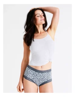 SOHO Smooth With Lace Full Brief In Blue