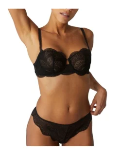 Simone Perele Karma Half Cup Bra In Black -SOHO Shop 897669100 897614650 3 720x928