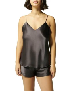 Simone Perele Dream Silk Night Short Charcoal -SOHO Shop 899454430 3 720x928