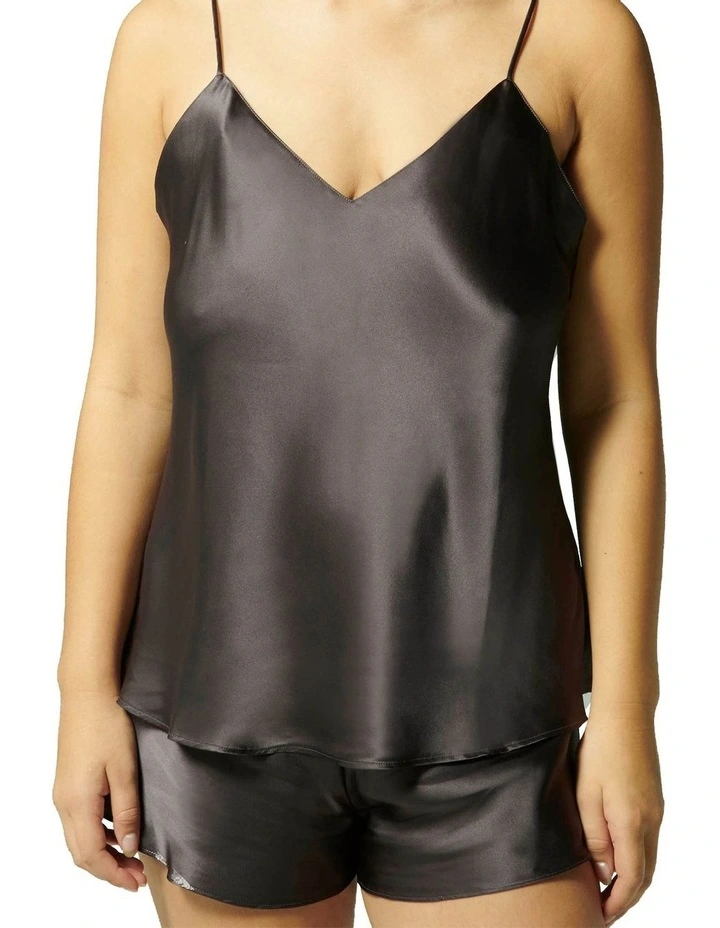 Simone Perele Dream Silk Camisole Charcoal 3 Simone Perele Dream Silk Camisole Charcoal - Image 3