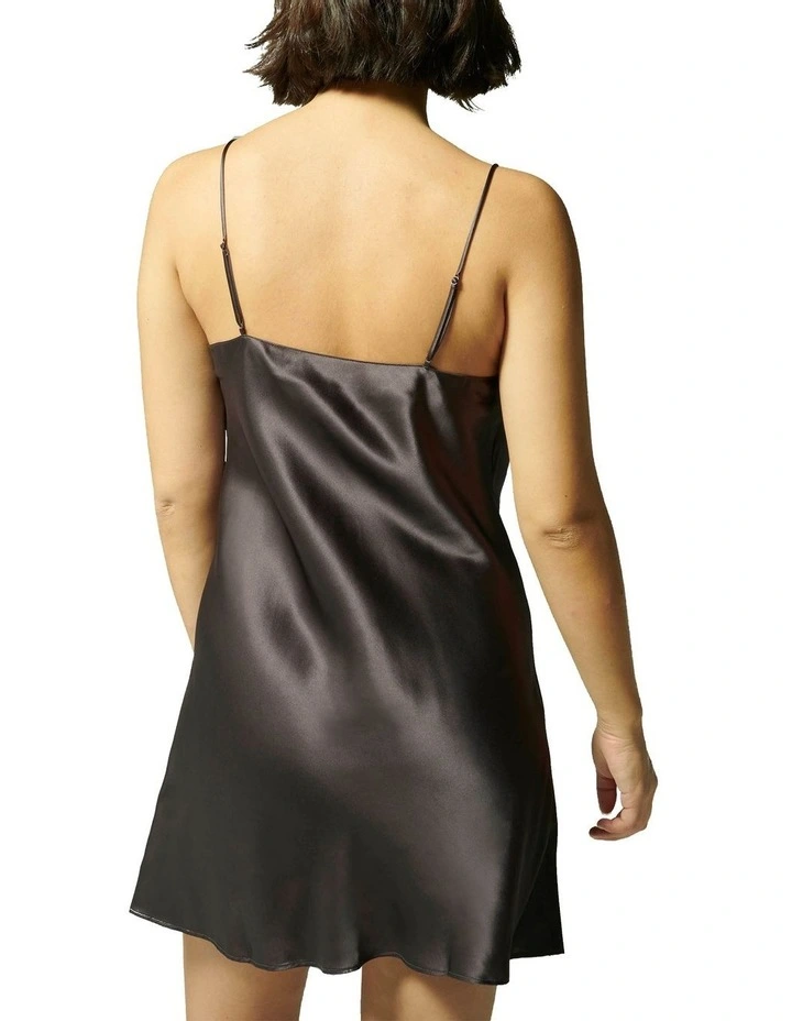 Simone Perele Dream Silk Night Dress Charcoal 2 Simone Perele Dream Silk Night Dress Charcoal - Image 2