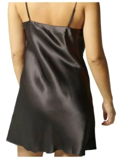 Simone Perele Dream Silk Night Dress Charcoal 7 Simone Perele Dream Silk Night Dress Charcoal -SOHO Shop 899454700 4 720x928