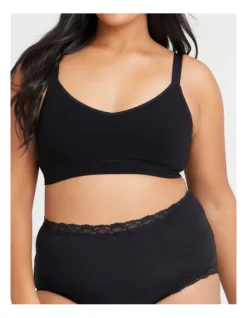 Bamboo Seamless Back Closure Bra Black