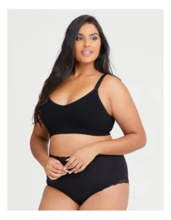 Bamboo Seamless Back Closure Bra Black -SOHO Shop 916591870 3 720x928