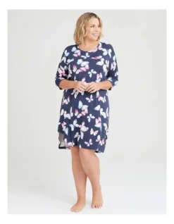 Bamboo Butterfly Nightie In Blue -SOHO Shop 916748920 3 720x928