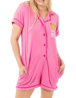 Women's Little Miss Playsuit In Pink Multi