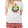 Grinch Fam Jams Merry Grinchmas Cotton Printed Knit Sleep Set In Grey/Red