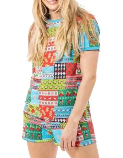 Wrapping Paper Fam Jams Cotton Printed Sleep Set Amd Bandana In Assorted