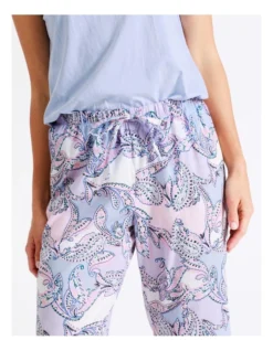 SOHO Organic Cotton Woven 3/4 Pant In Blue 7 SOHO Organic Cotton Woven 3/4 Pant In Blue -SOHO Shop 929378440 934995070 6 720x928