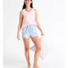 SOHO Organic Cotton Knit Shortie In Blue