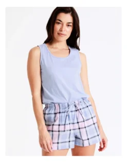 SOHO Organic Cotton Woven Shortie In Blue -SOHO Shop 929448550 929450530 5 720x928