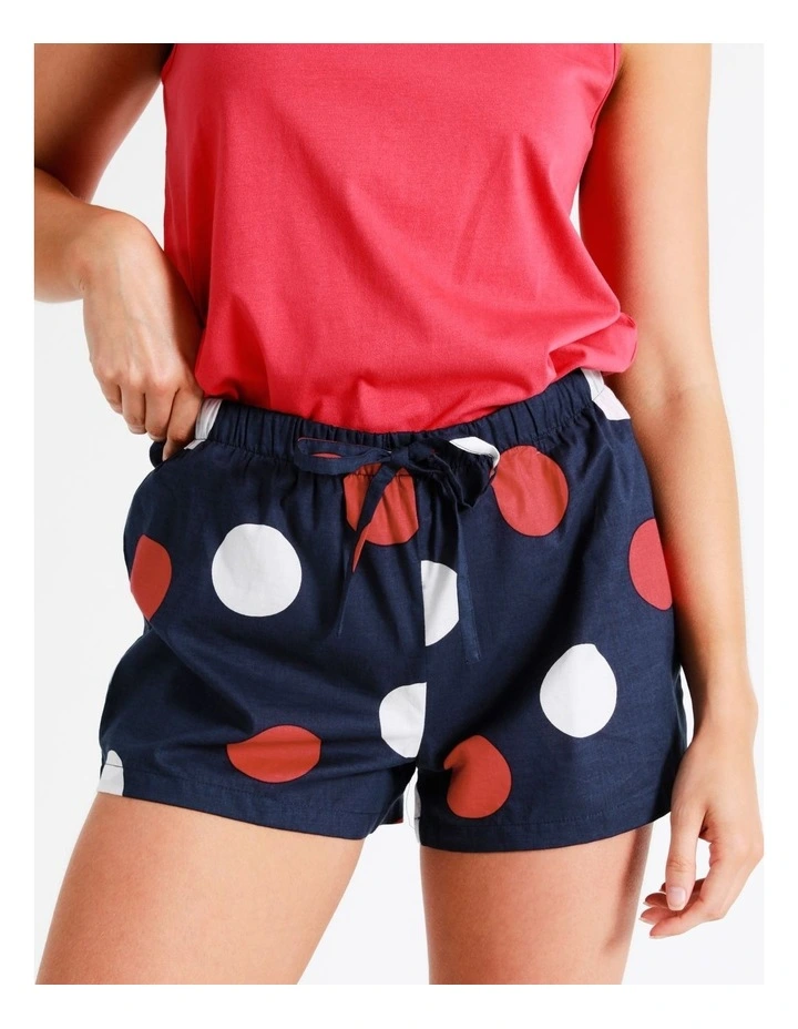 SOHO Organic Cotton Woven Shortie In Navy 3 SOHO Organic Cotton Woven Shortie In Navy - Image 3