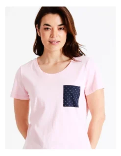 SOHO Organic Cotton Knit Short Sleeve PJ Set In Navy 11 SOHO Organic Cotton Knit Short Sleeve PJ Set In Navy -SOHO Shop 929448730 929451610 5 1 720x928