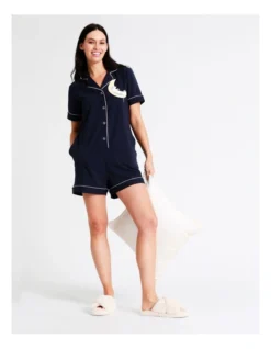 SOHO Sleeping Cats Onesie In Navy