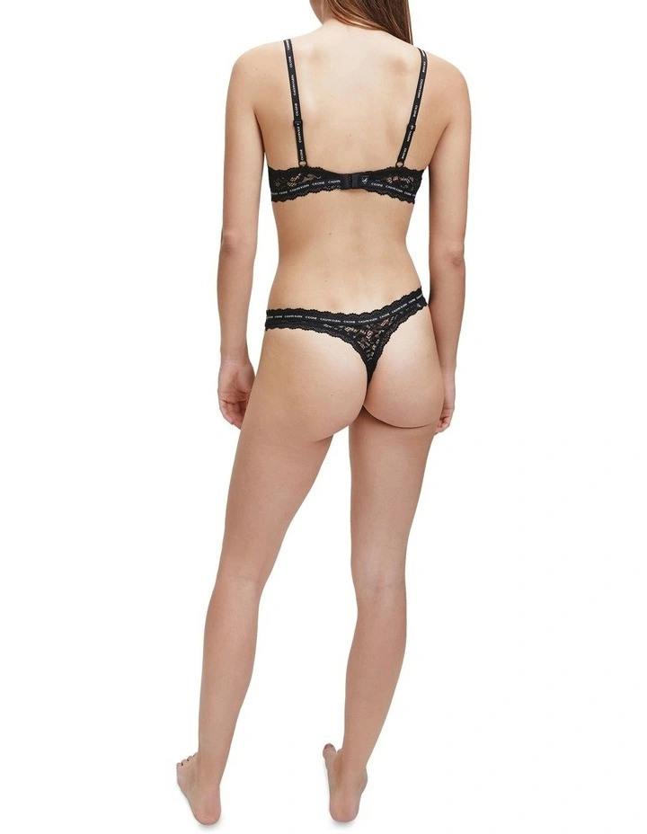 Calvin Klein Ck One Lace Unlined Demi Bra In Black 2 Calvin Klein Ck One Lace Unlined Demi Bra In Black - Image 2