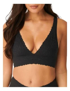 Sloggi Zero Feel Lace Wirefree Top Bra In Black