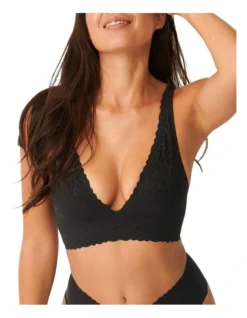 Sloggi Zero Feel Lace Wirefree Top Bra In Black -SOHO Shop 930259630 4 720x928