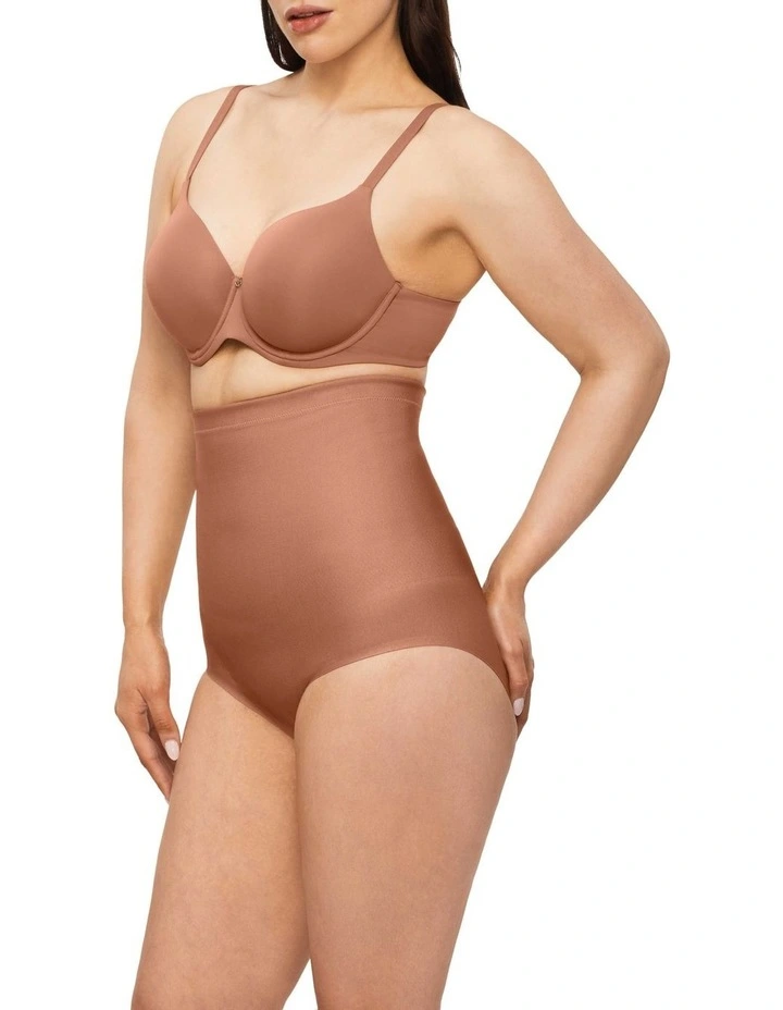 X-Factor High Waisted Brief In Cocoa 2 X-Factor High Waisted Brief In Cocoa - Image 2