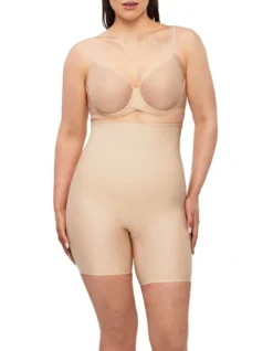 X-Factor High Waisted Thigh Shaper In Warm Taupe
