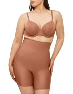 X-Factor High Waisted Thigh Shaper In Cocoa
