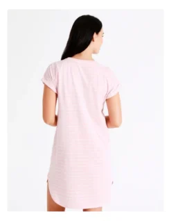 SOHO Bridal Boxy Short Sleeve Nightie In Pink -SOHO Shop 939052000 7 720x928