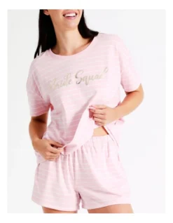 SOHO Knit Short Sleeve PJ Set In Pink -SOHO Shop 939052720 4 720x928