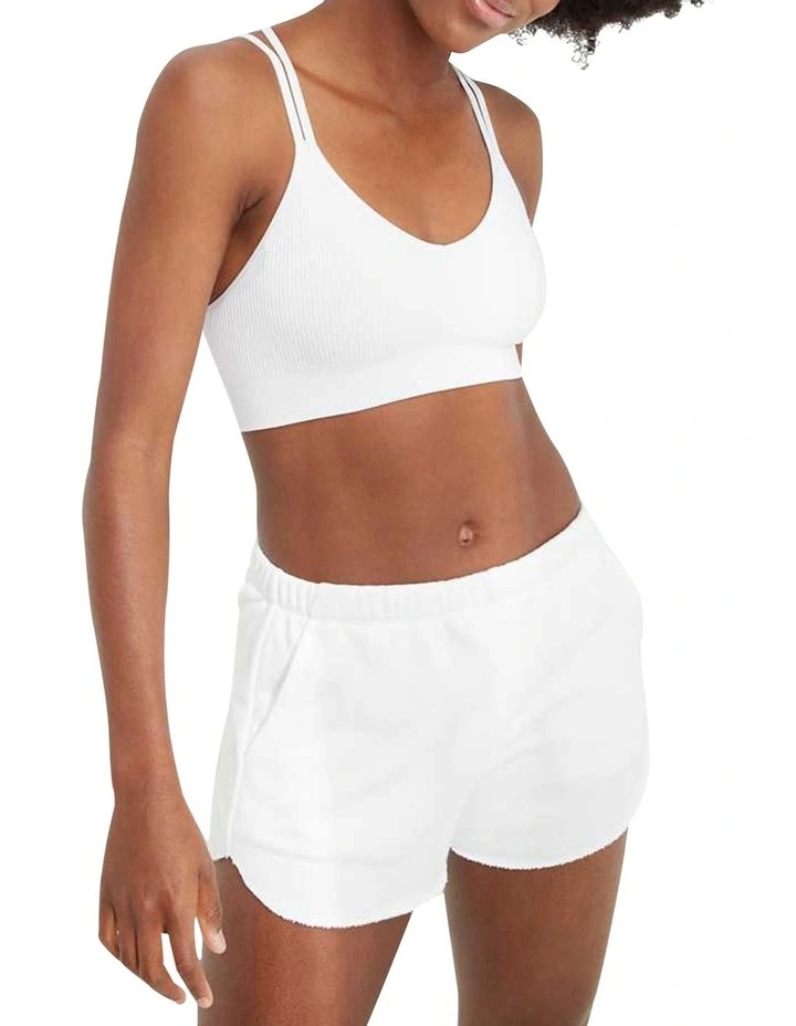 Aerie Seamless Strappy Padded Bralette In White 1 Aerie Seamless Strappy Padded Bralette In White