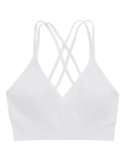 Aerie Seamless Strappy Padded Bralette In White 6 Aerie Seamless Strappy Padded Bralette In White -SOHO Shop 939680470 939699280 3 720x928