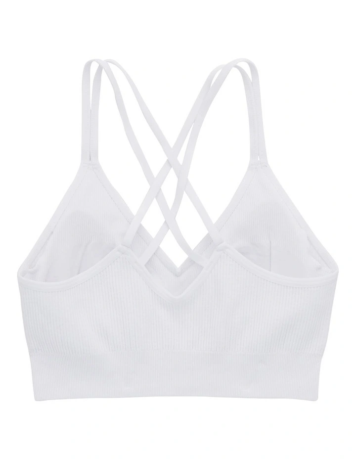 Aerie Seamless Strappy Padded Bralette In White 4 Aerie Seamless Strappy Padded Bralette In White - Image 4