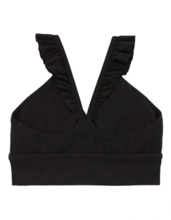 Aerie Real Me Xtra Ruffle Sports Bra In Black -SOHO Shop 939886570 939882700 4 720x928