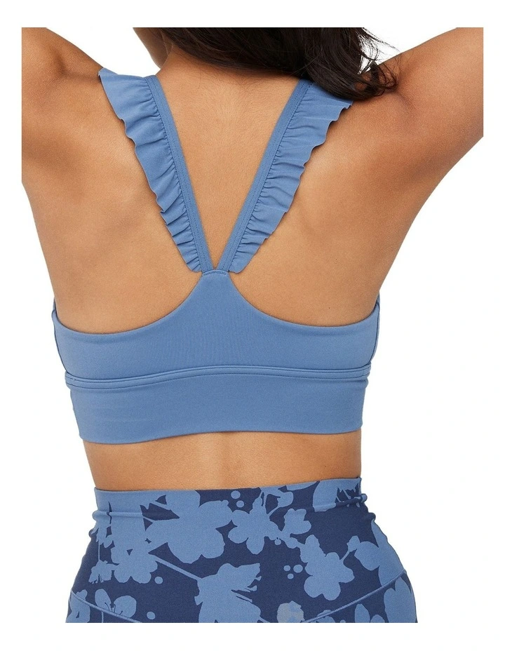 Aerie Real Me Xtra Ruffle Sports Bra In Blue 2 Aerie Real Me Xtra Ruffle Sports Bra In Blue - Image 2